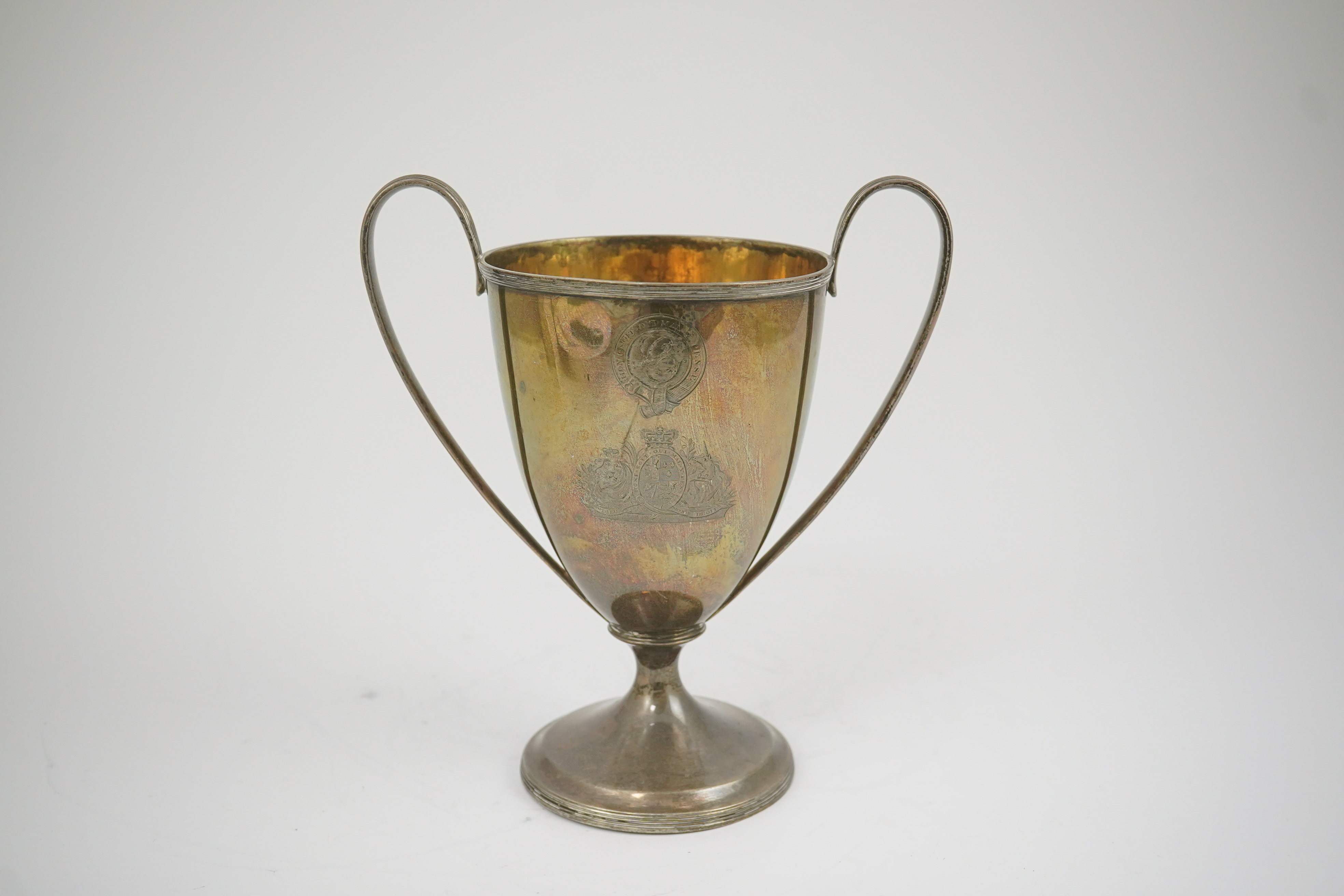 A George III silver two handled pedestal cup, by John Emes